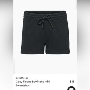 Aritzia relaxed-fit fleece black sweatshort